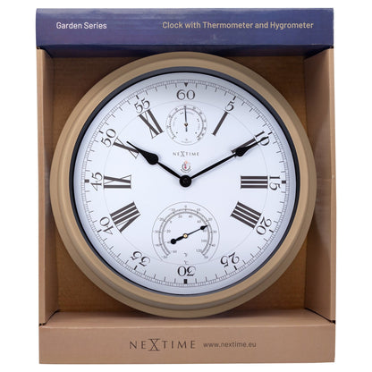 Weatherstation - Wall clock - Weatherproof - 40.5 cm - Metal -  Hyacinth