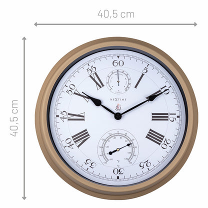 Weatherstation - Wall clock - Weatherproof - 40.5 cm - Metal -  Hyacinth