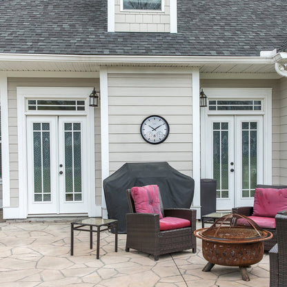 Weatherstation - Wall clock - Weatherproof - 50.5 cm  and Sunflower | Florazo