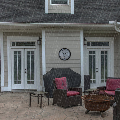 Weatherstation - Wall clock - Weatherproof - 50.5 cm  and Sunflower | Florazo