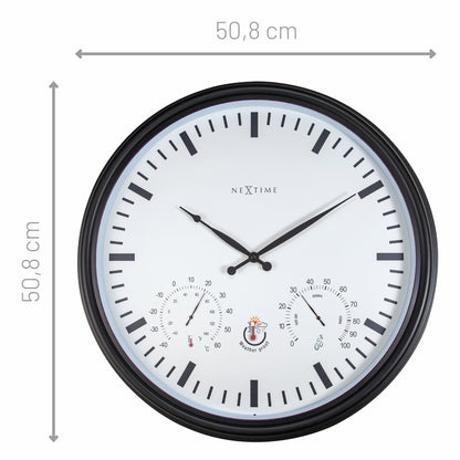 Weatherstation - Wall clock - Weatherproof - 50.5 cm  and Sunflower | Florazo