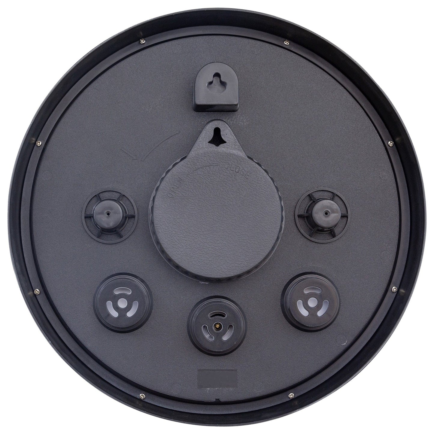 Weatherproof Outdoor clock - with thermometer - 30.5 cm  and Marigold