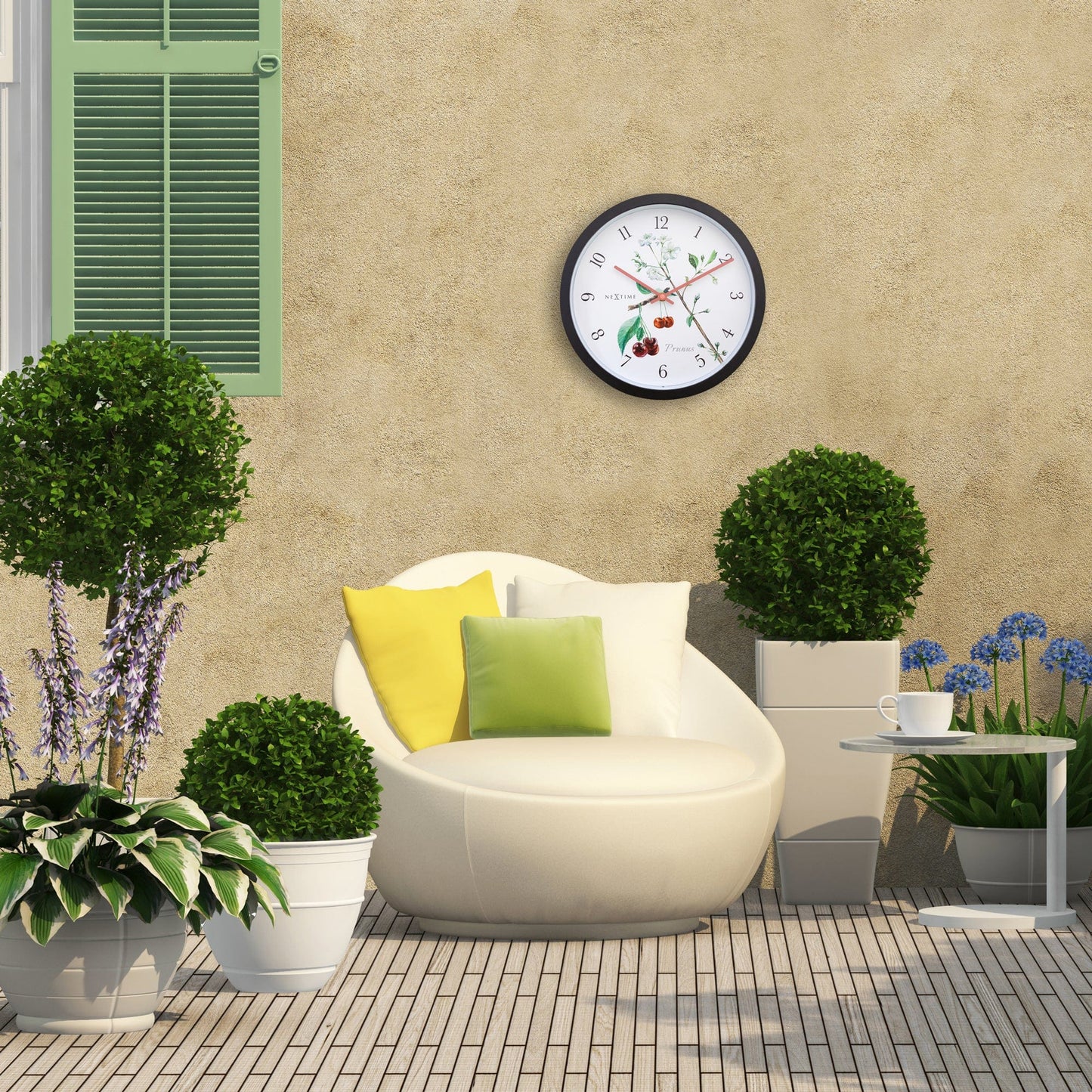 Weatherproof Outdoor clock - 30.5 cm - Prunus