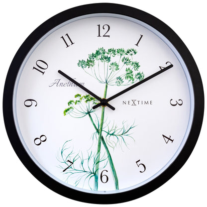 Weatherproof outdoor garden clock by NeXtime Clocks, 30.5 cm diameter, featuring a stylish Anethium design.