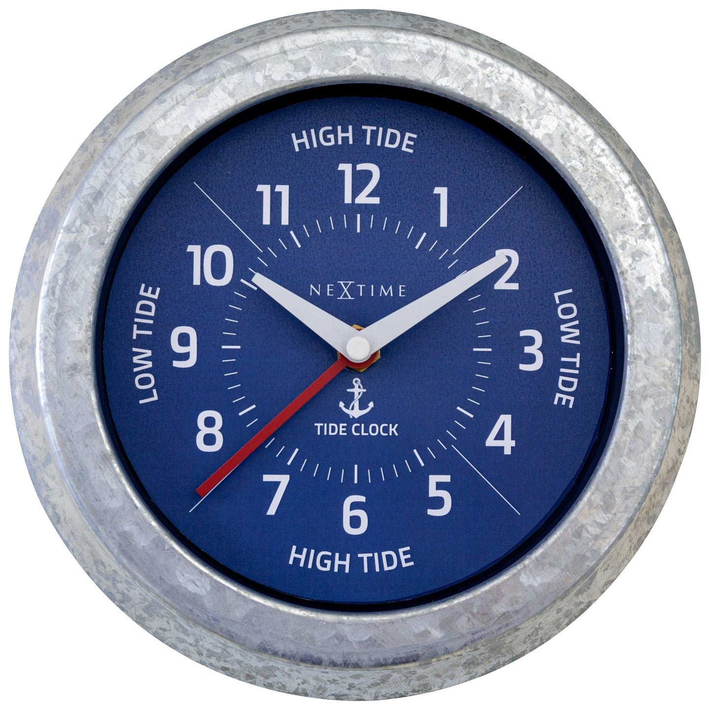 Wall Clock - with Tide Status - 22cm - Galvanized silver/ Tide