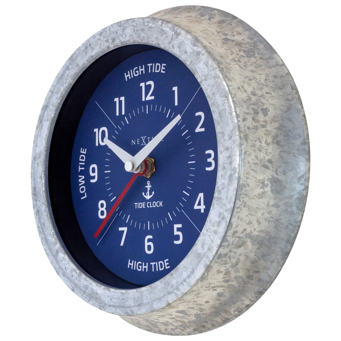 Wall Clock - with Tide Status - 22cm - Galvanized silver/ Tide