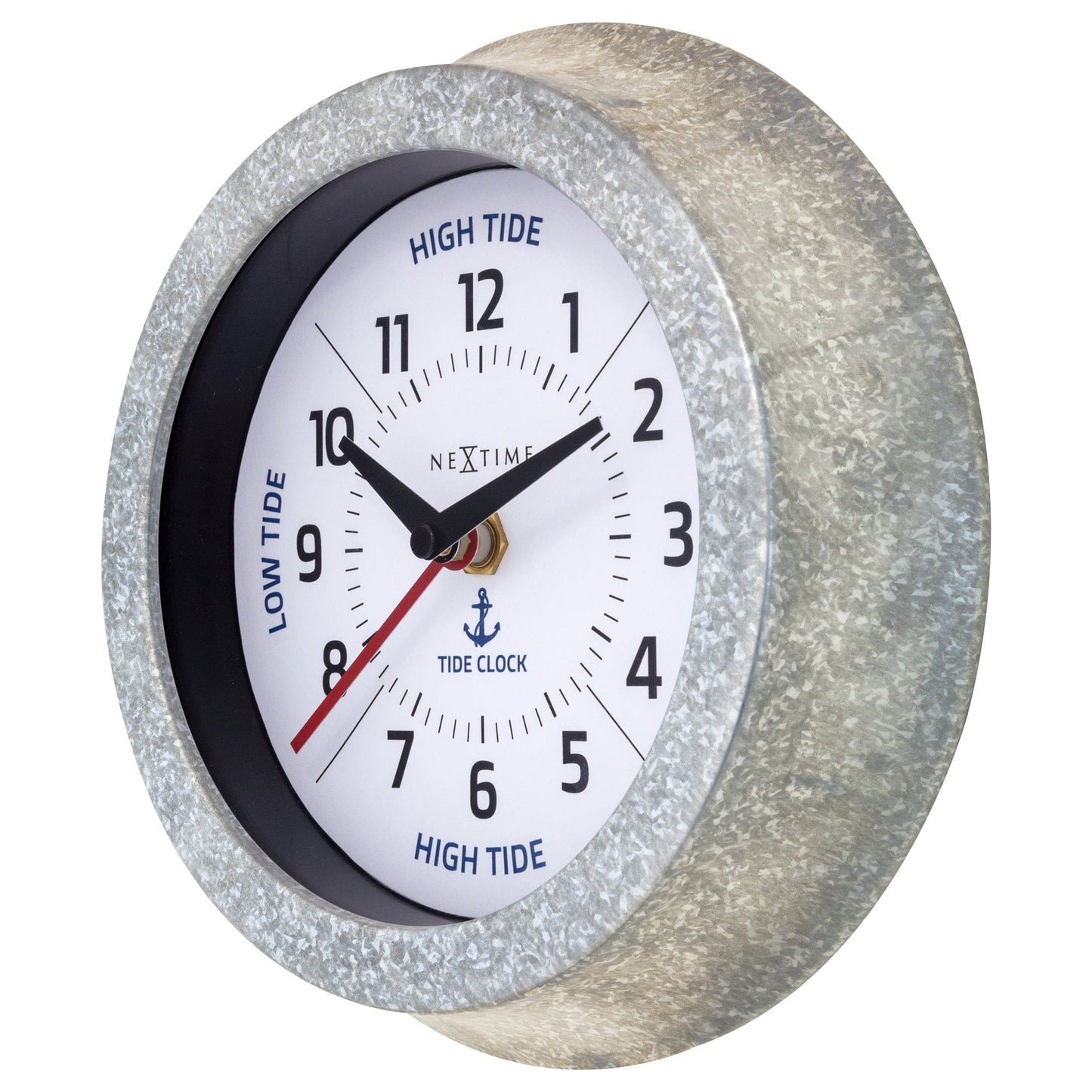 Wall Clock - with Tide Status - 22cm - Galvanized silver/ Tide