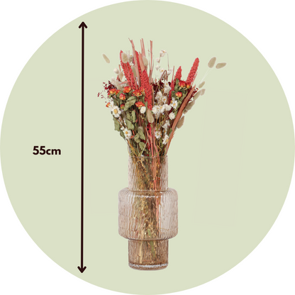 Boeket 'Lady in Red' - Droogbloemen