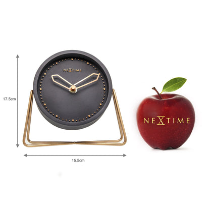 NeXtime Clocks table clock made of polyresin, 17.5 x 15.5 x 5 cm, featuring a decorative cross design.