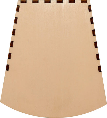 NeXtime Rocky wooden table clock, 20 cm with motion feature, shown from the back in this image.