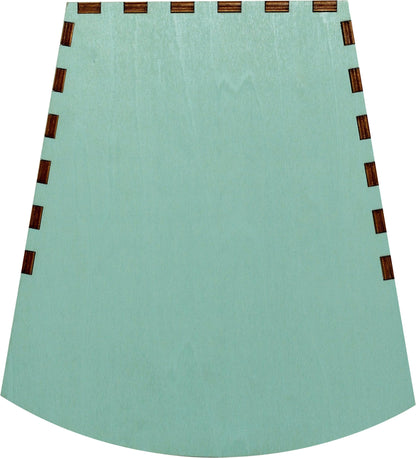 NeXtime Rocky wooden table clock, 20 cm, with motion feature, shown from the back view.