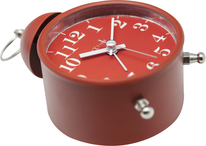 NeXtime Clocks metal alarm clock with a 16 cm single bell design and loud alarm feature, perfect for bedside use.