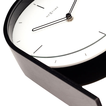 Wooden Noa Table clock by NeXtime Clocks, 27x21x6.5 cm, featuring a sleek design and detailed craftsmanship.