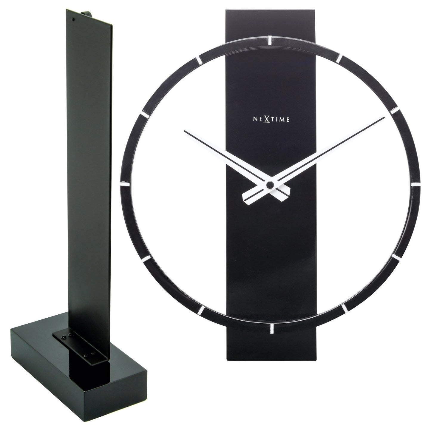 Table / Wall clock - 34 x 27 cm - Wood/Steel - 'Carl Small'