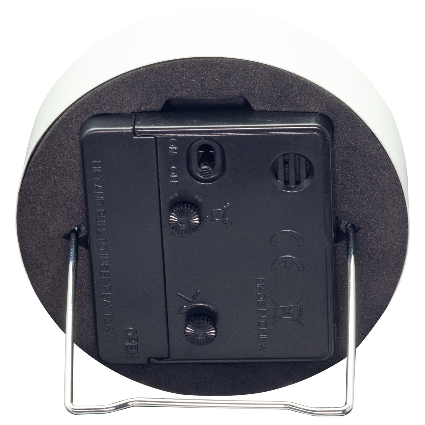 Table Alarm Clock 9x9x7.5cm - Silent - Light function /Metal "Small"