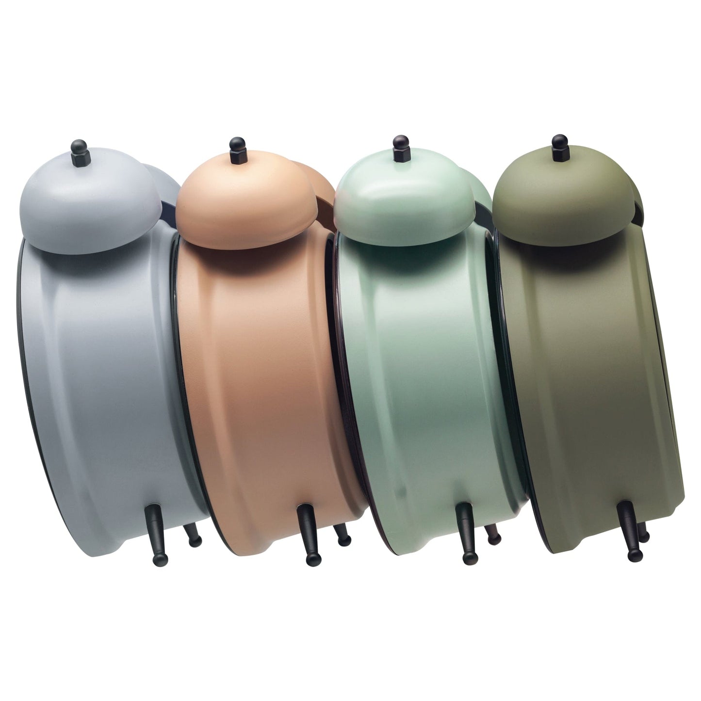 Table Alarm Clock 15x18x7cm - Silent -   Light function -  Metal "Golden Hour"