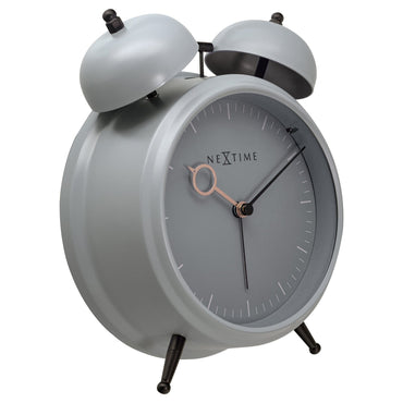 Table Alarm Clock 15x18x7cm - Silent -   Light function -  Metal "Golden Hour"