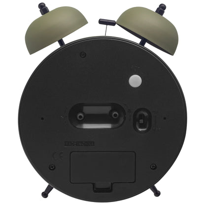 NeXtime Clocks Table Alarm Clock in gold metal finish, 15x18x7cm, with silent operation and built-in light function.