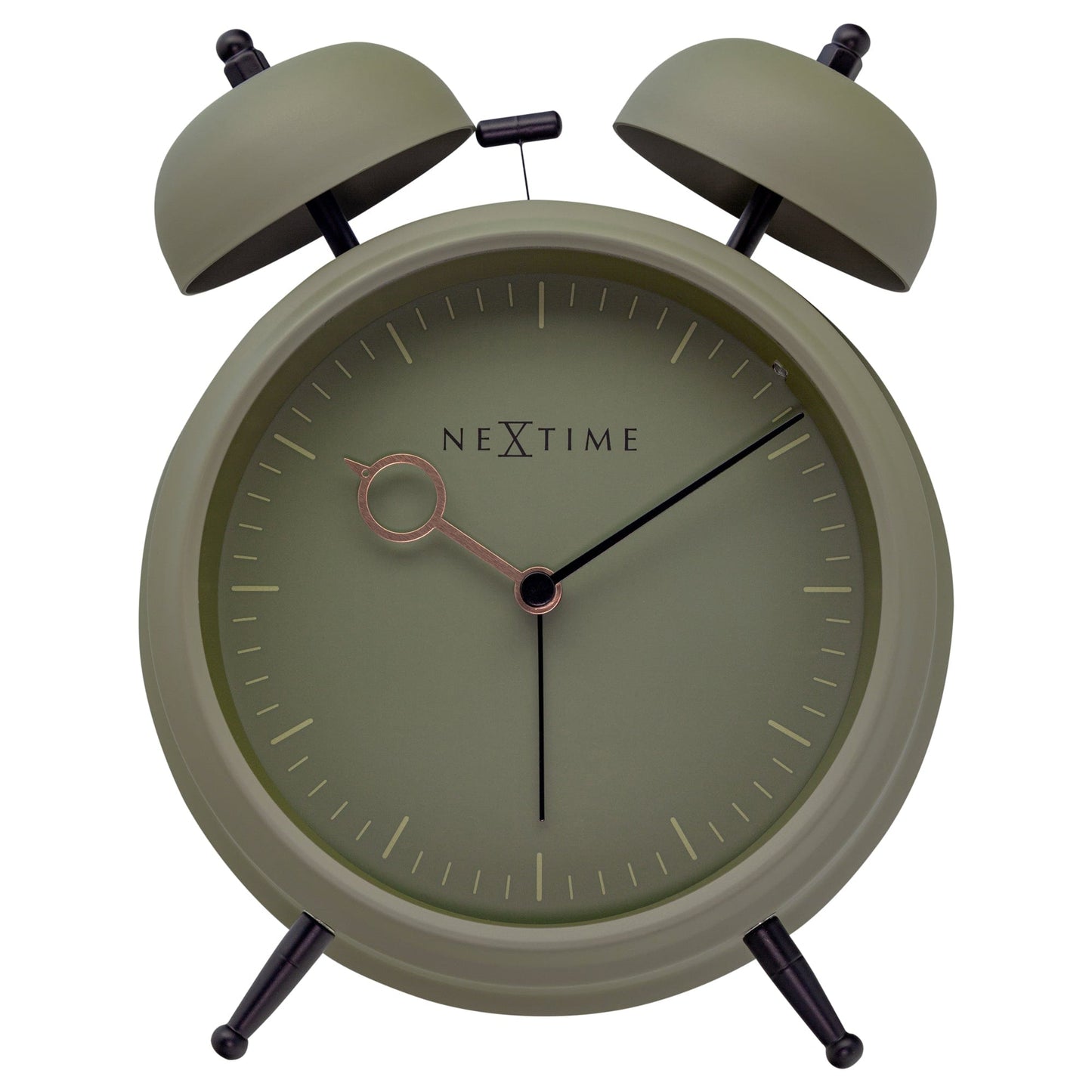 Table Alarm Clock 15x18x7cm - Silent -   Light function -  Metal "Golden Hour"