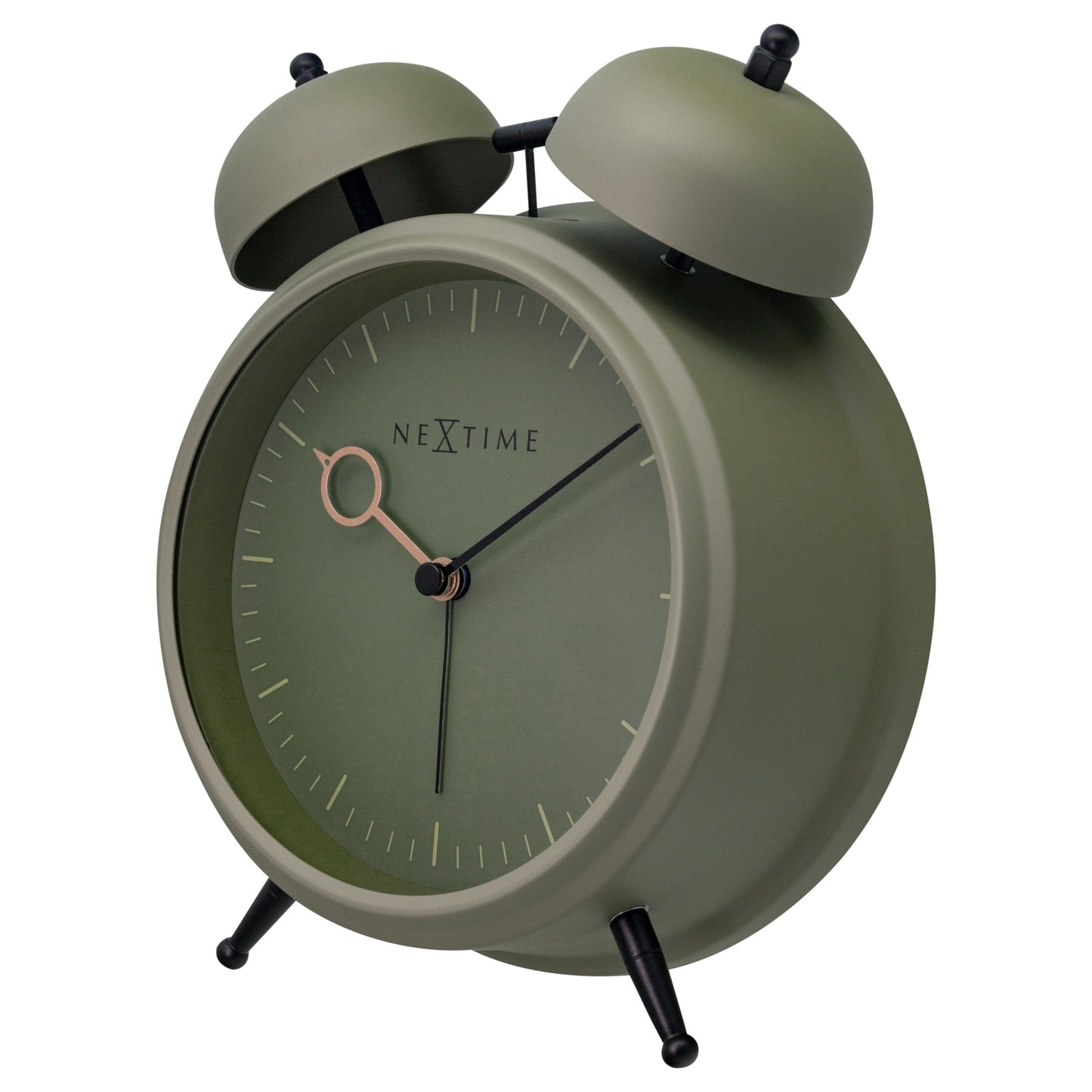 Table Alarm Clock 15x18x7cm - Silent -   Light function -  Metal "Golden Hour"