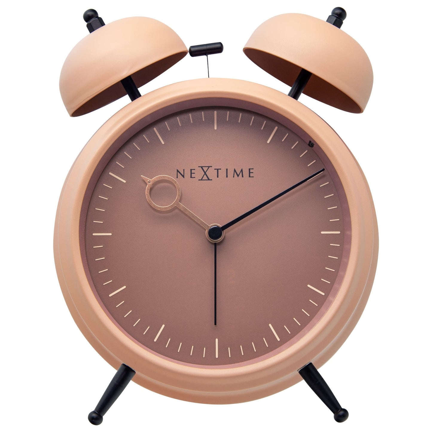Table Alarm Clock 15x18x7cm - Silent -   Light function -  Metal "Golden Hour"