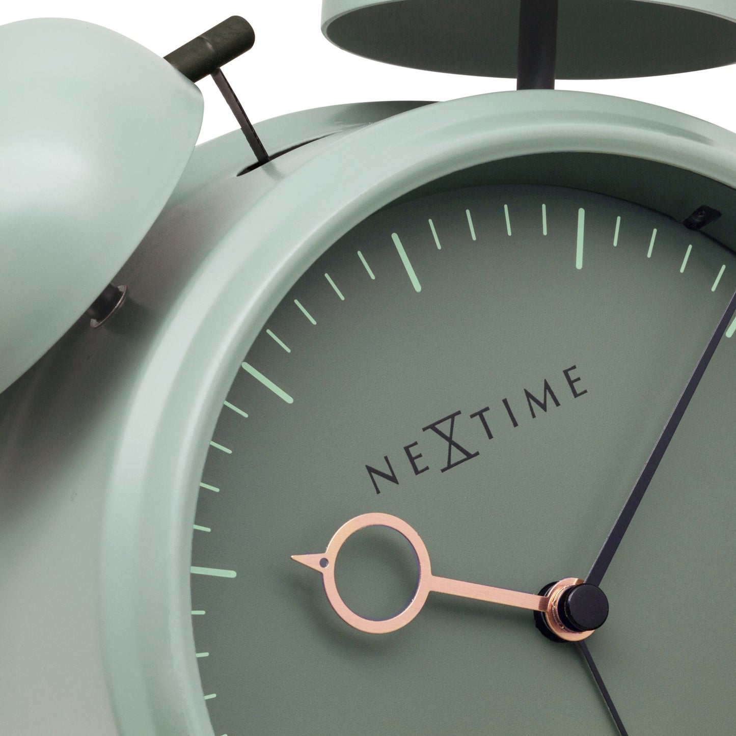 Table Alarm Clock 15x18x7cm - Silent -   Light function -  Metal "Golden Hour"