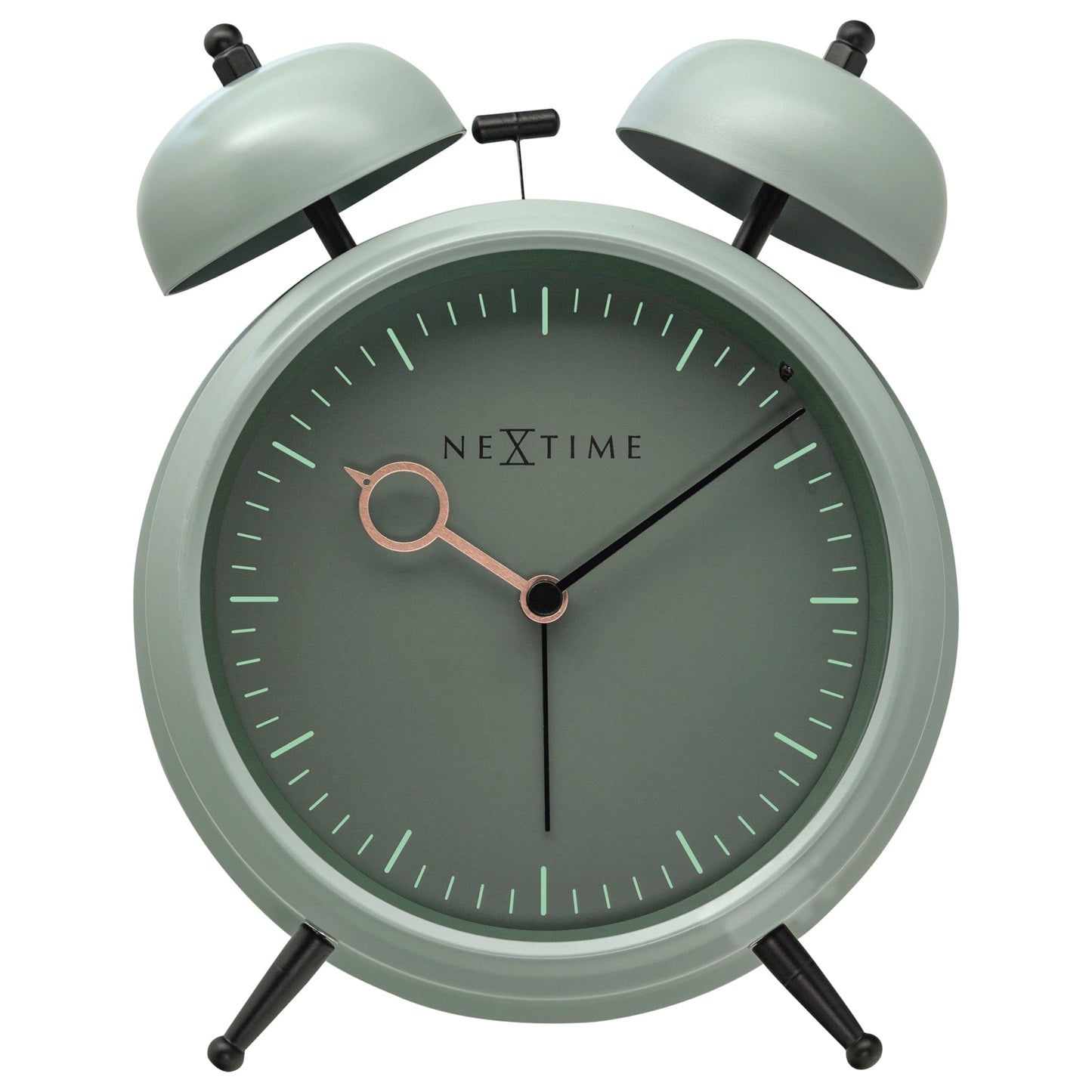 Table Alarm Clock 15x18x7cm - Silent -   Light function -  Metal "Golden Hour"