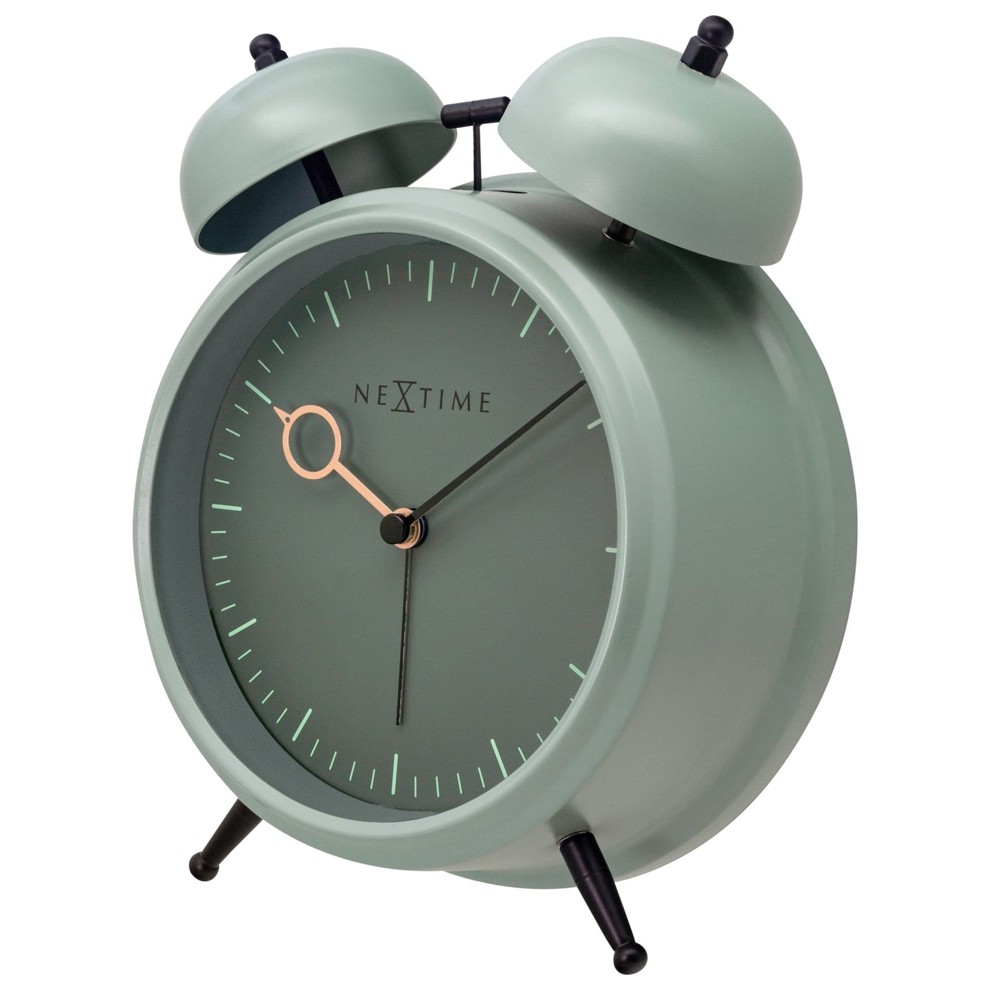 Table Alarm Clock 15x18x7cm - Silent -   Light function -  Metal "Golden Hour"