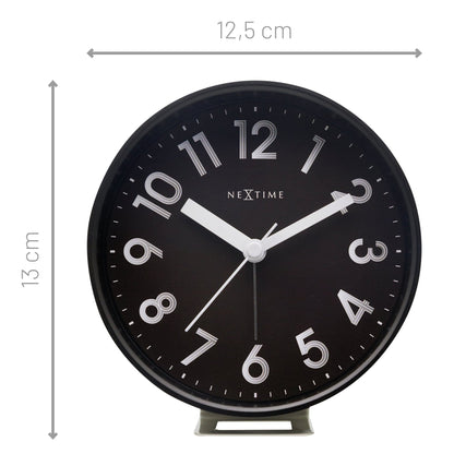 NeXtime Clocks Reflect table alarm clock, 12.5x13x5.5cm, silent with light function, plastic construction, modern design