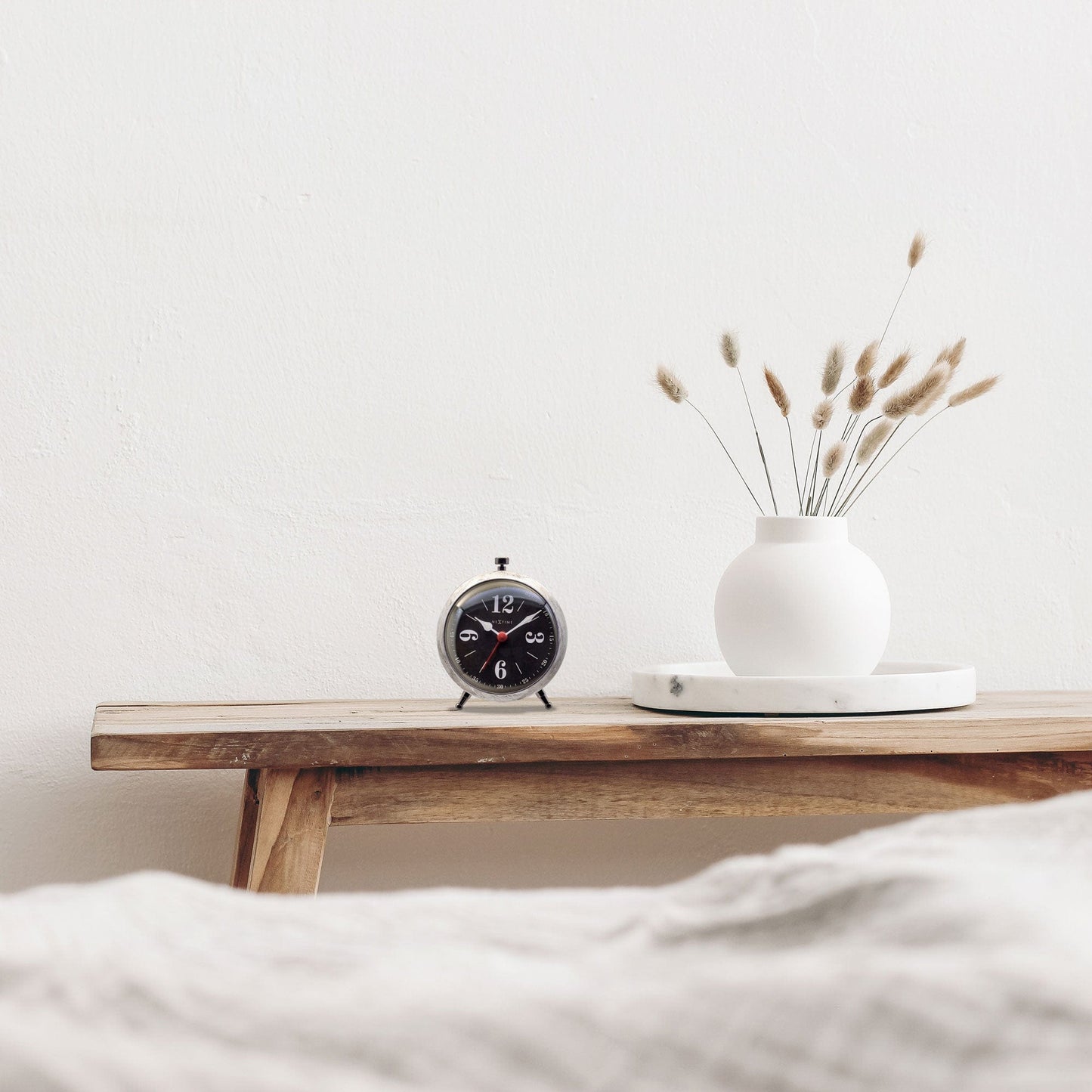 Table Alarm Clock 9x10.8x5cm - Silent - Luminous hands - Metal "Harvey"