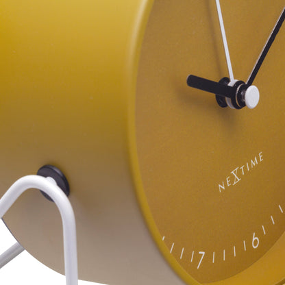 NeXtime Clocks Berlin metal table alarm clock, silent, 14x13x7cm with a sleek modern design and detailed clock face.