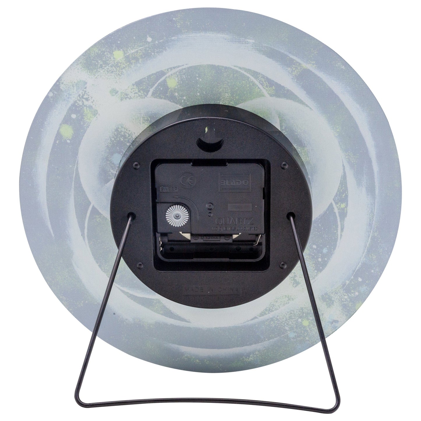 Table/Wall clock 20cm - Silent - Green -  Tempered Glass - "Cosmo Table"