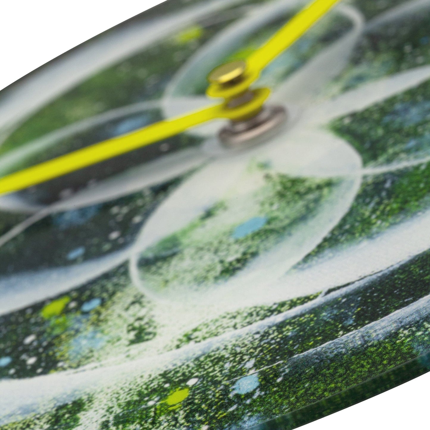 Table/Wall clock 20cm - Silent - Green -  Tempered Glass - "Cosmo Table"