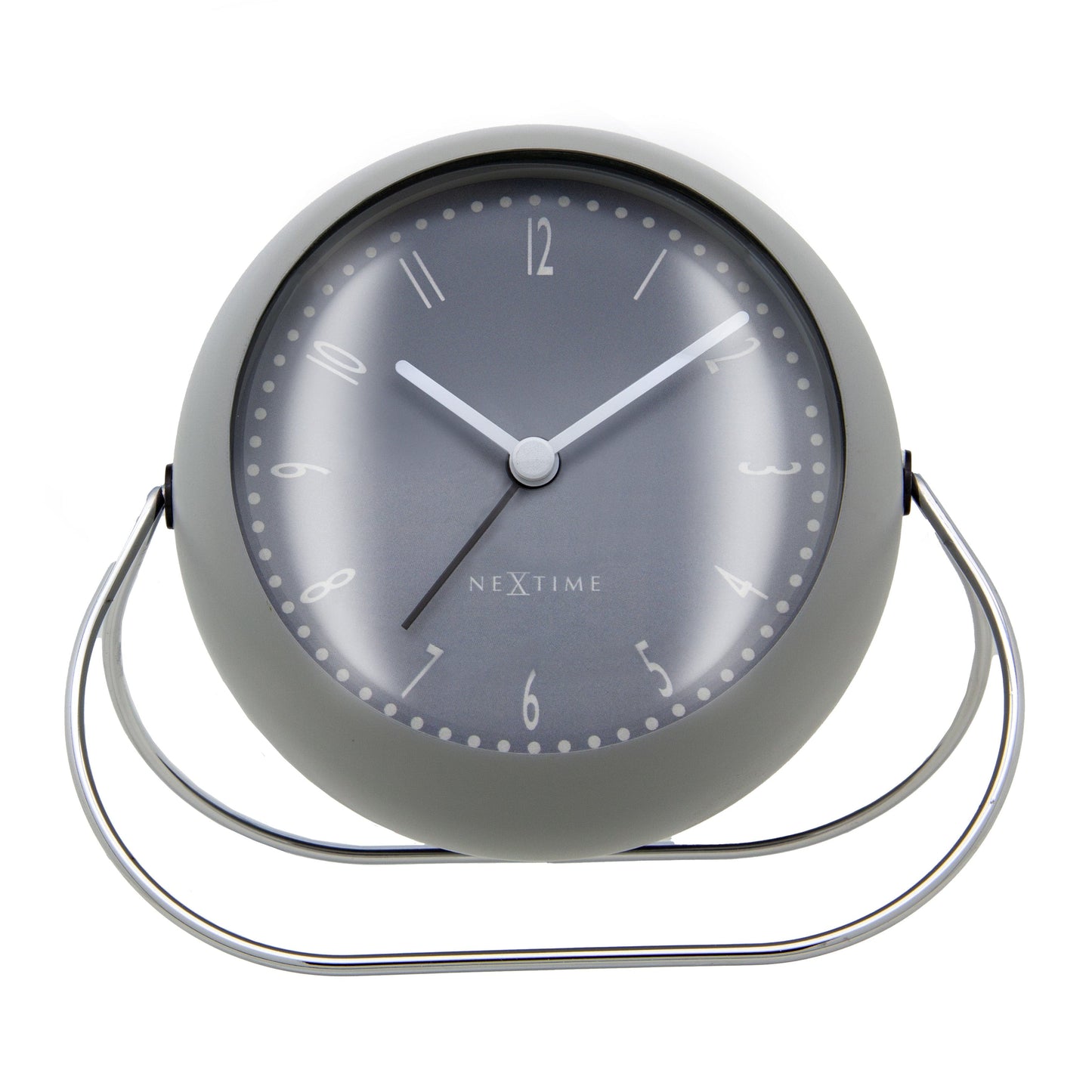 Table Alarm Clock 14x12x8cm-Silent-Metal-NeXtime 'Bubble Alarm Clock'