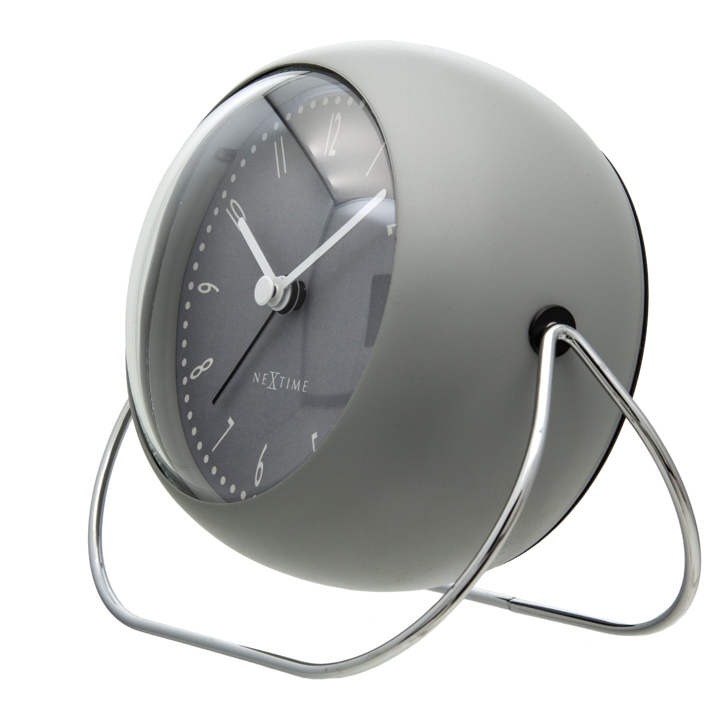 Table Alarm Clock 14x12x8cm-Silent-Metal-NeXtime 'Bubble Alarm Clock'