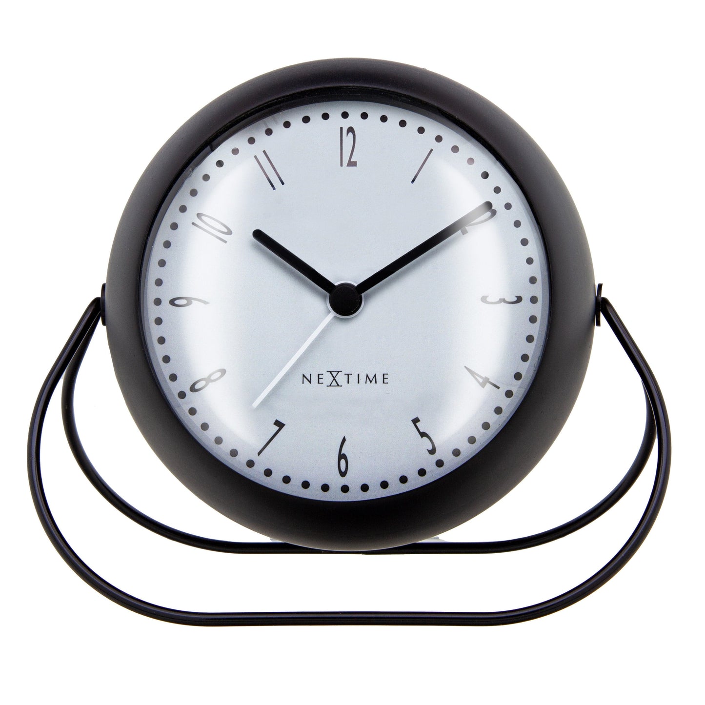 Table Alarm Clock 14x12x8cm-Silent-Metal-NeXtime 'Bubble Alarm Clock'