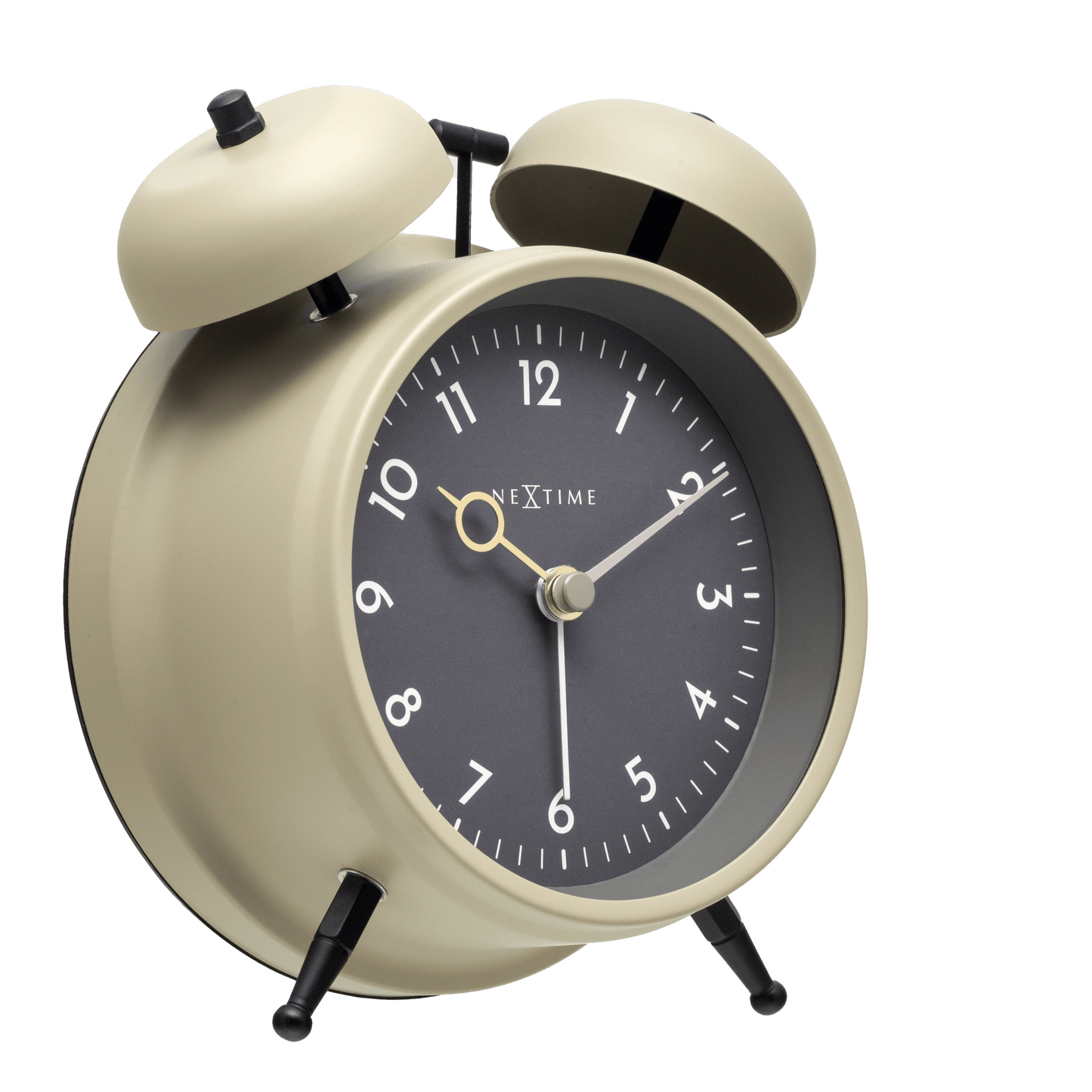 Table Alarm Clock 12 x 14 x 6cm-Metal-NeXtime "Golden Hour"