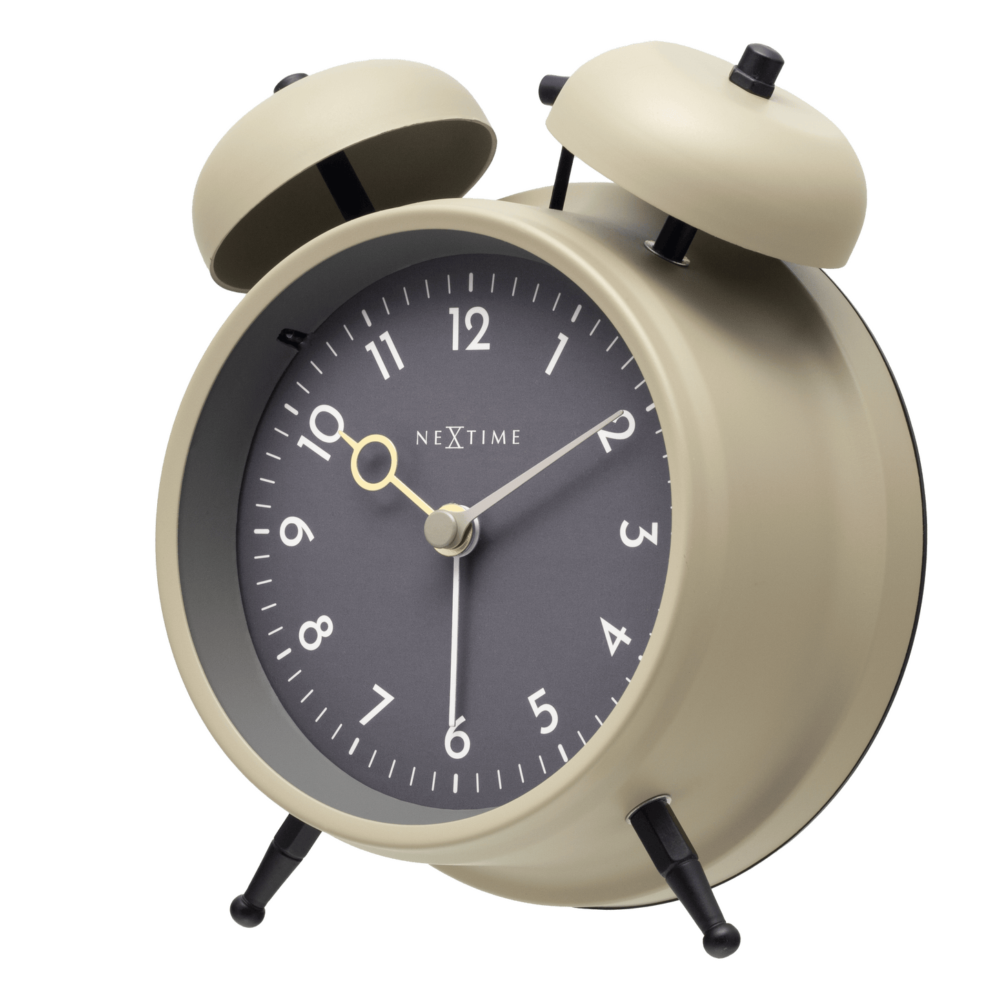 Table Alarm Clock 12 x 14 x 6cm-Metal-NeXtime "Golden Hour"