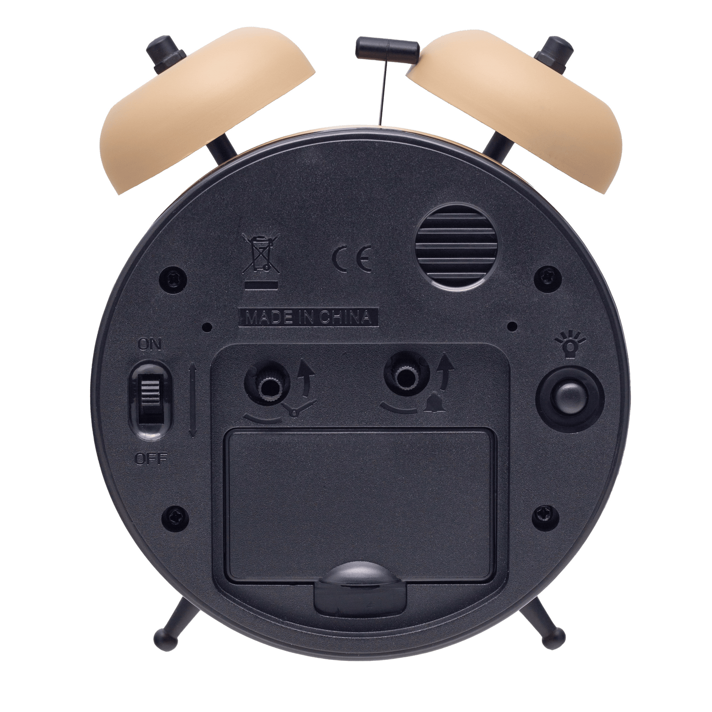 Table Alarm Clock 12 x 14 x 6cm-Metal-NeXtime "Golden Hour"