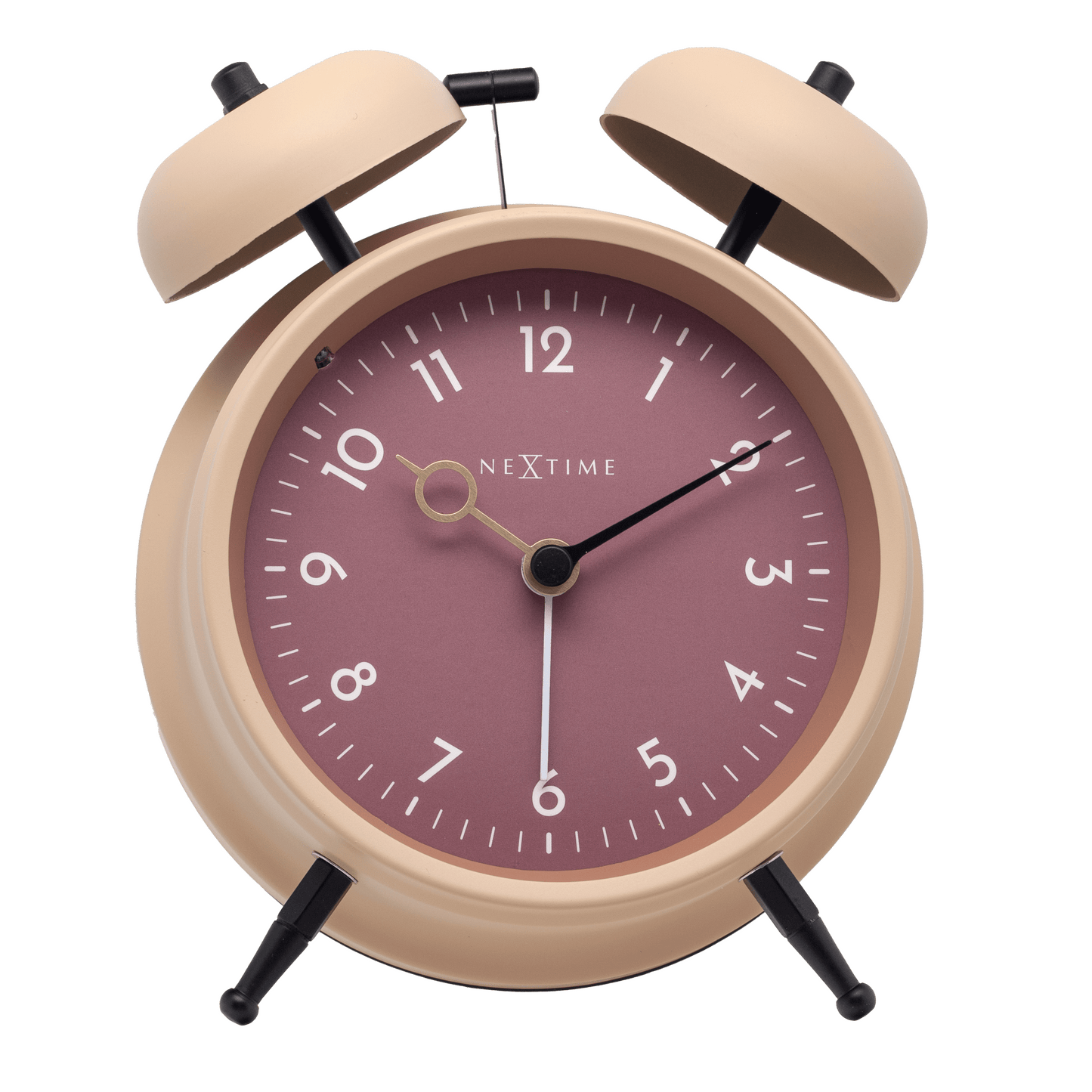 Table Alarm Clock 12 x 14 x 6cm-Metal-NeXtime "Golden Hour"