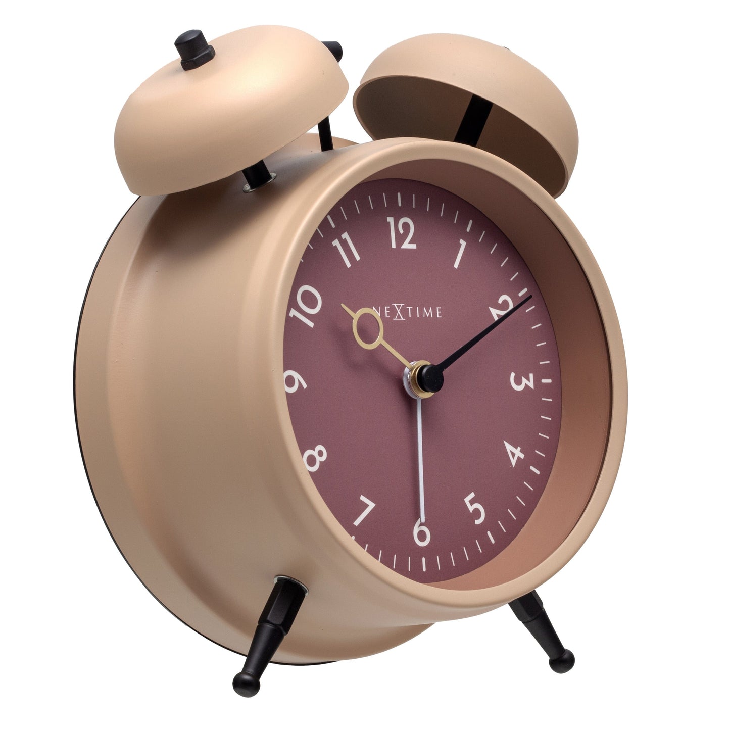 Table Alarm Clock 12 x 14 x 6cm-Metal-NeXtime "Golden Hour"