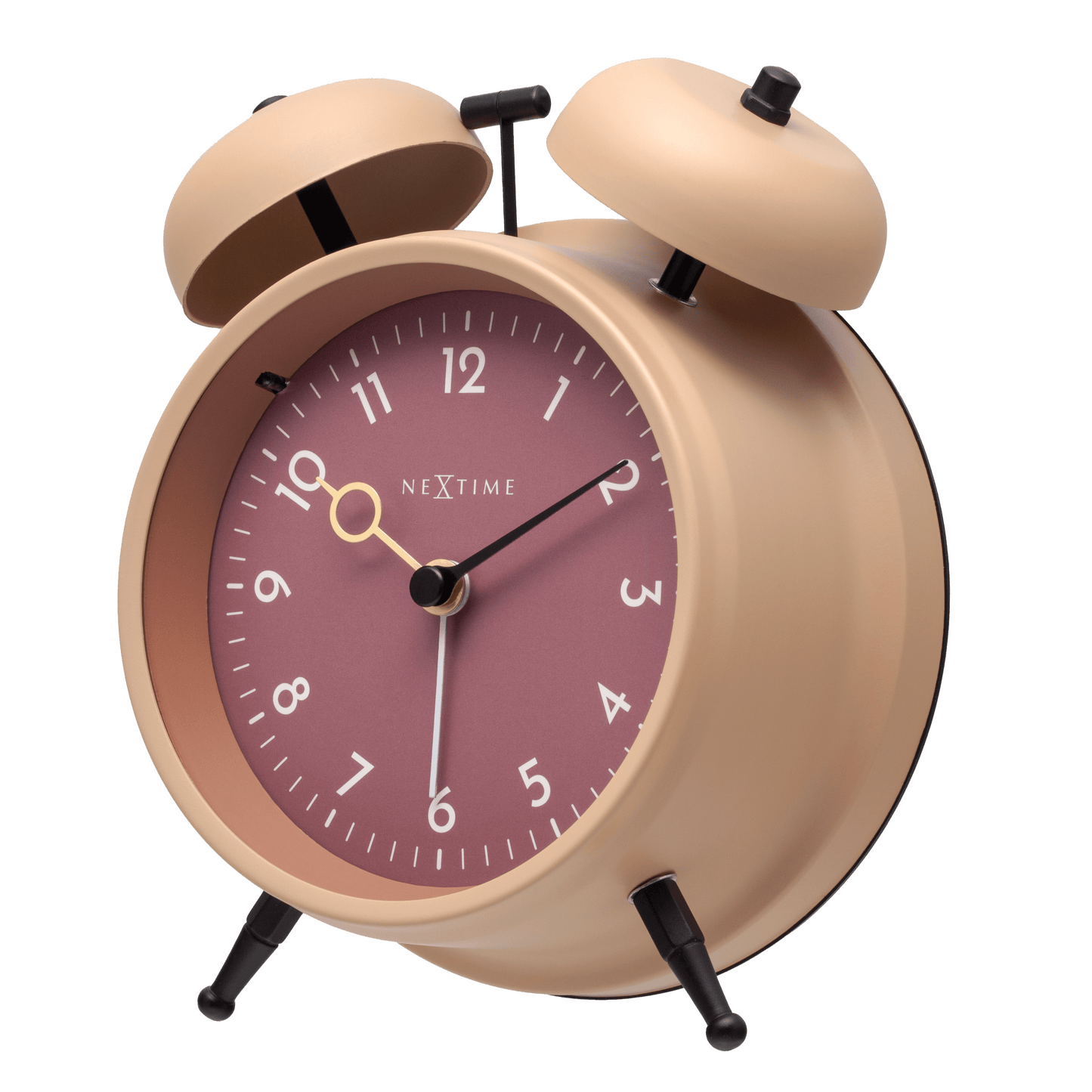 Table Alarm Clock 12 x 14 x 6cm-Metal-NeXtime "Golden Hour"