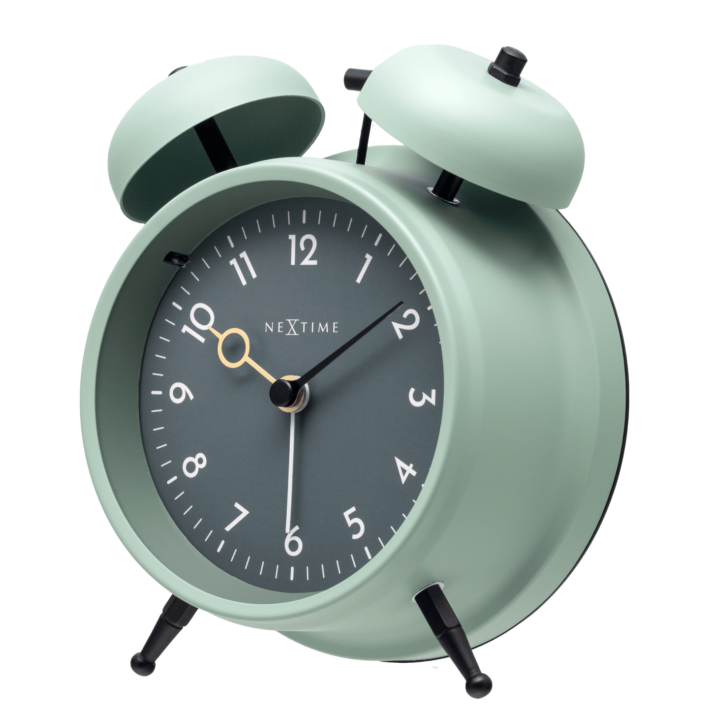 Table Alarm Clock 12 x 14 x 6cm-Metal-NeXtime "Golden Hour"