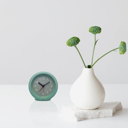 NeXtime Circle alarm clock with silent light dial, 10.5cm x 3.6cm, modern tabletop design and clear display