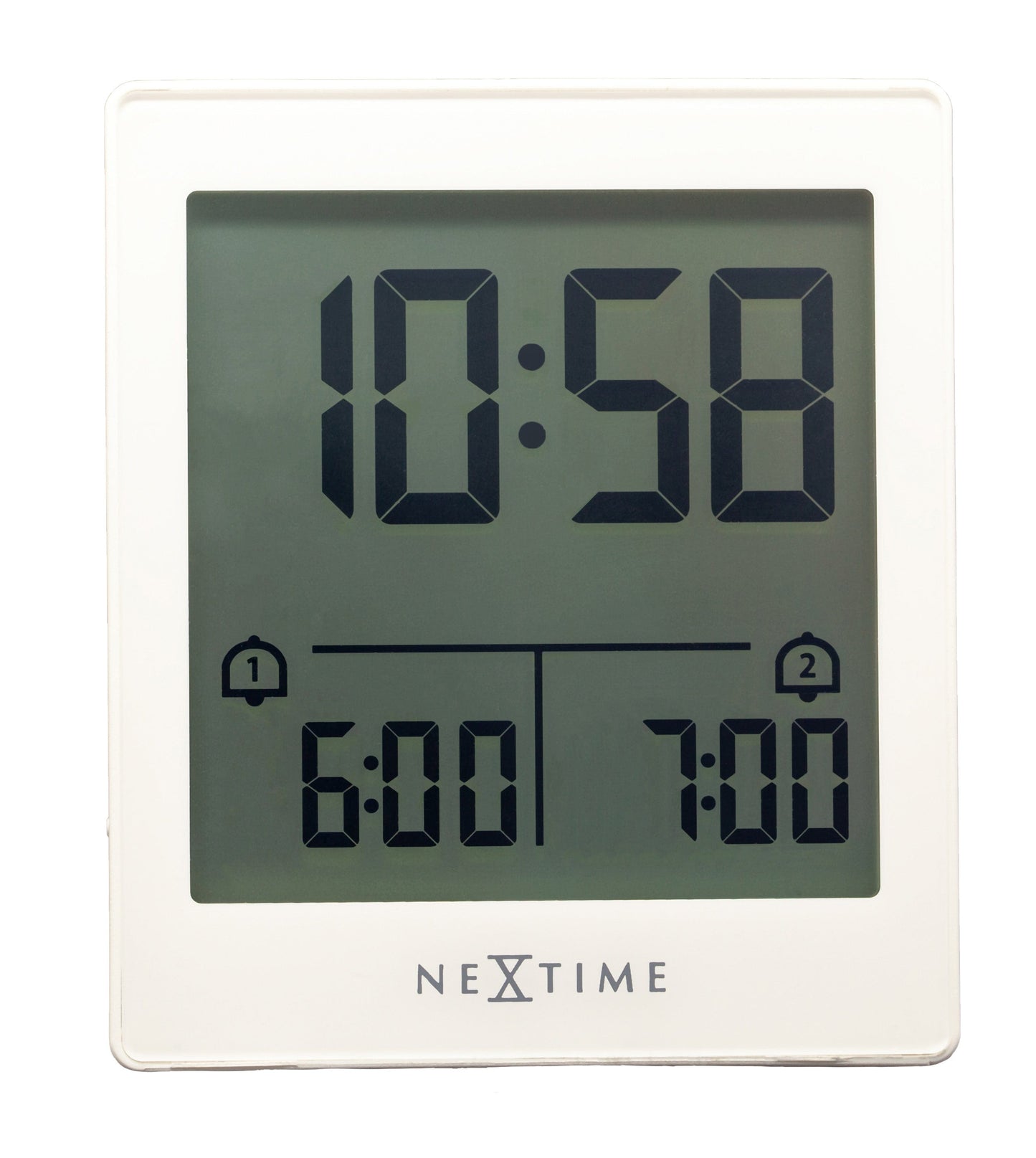 Digital Table Alarm Clock 7.7x8.9x3cm-RCC-ABS-NeXtime-"Wake Up"