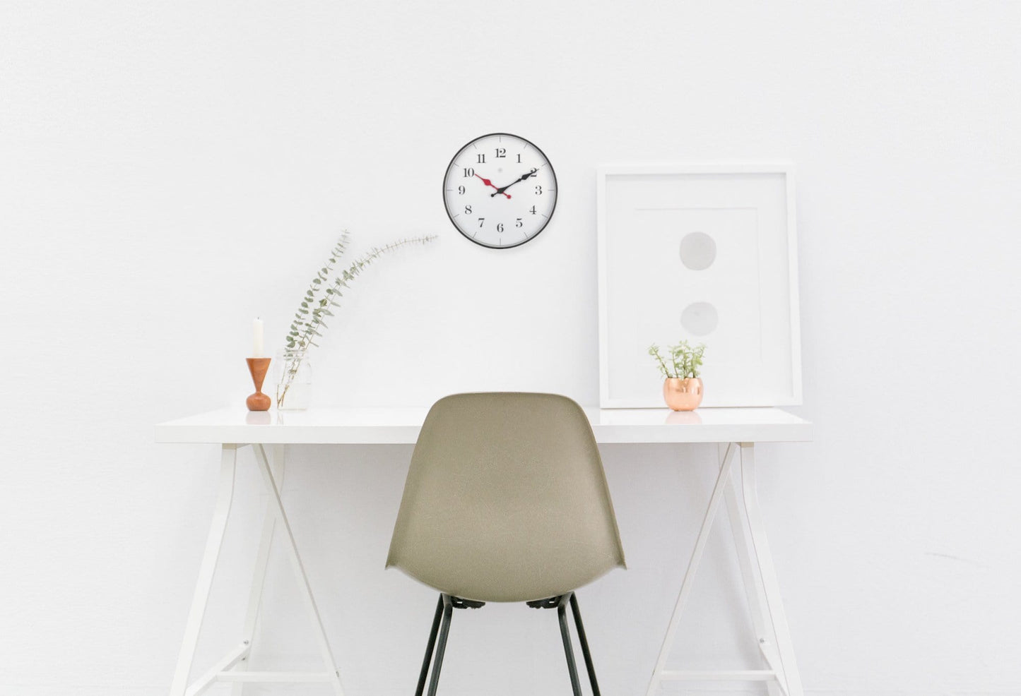 Wall clock -  25 cm - Plastic - 'Bernard'