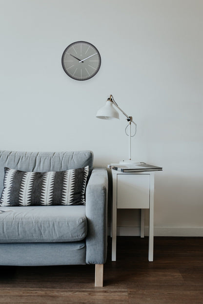 Wall clock -  40 cm - Plastic - 'Gray'