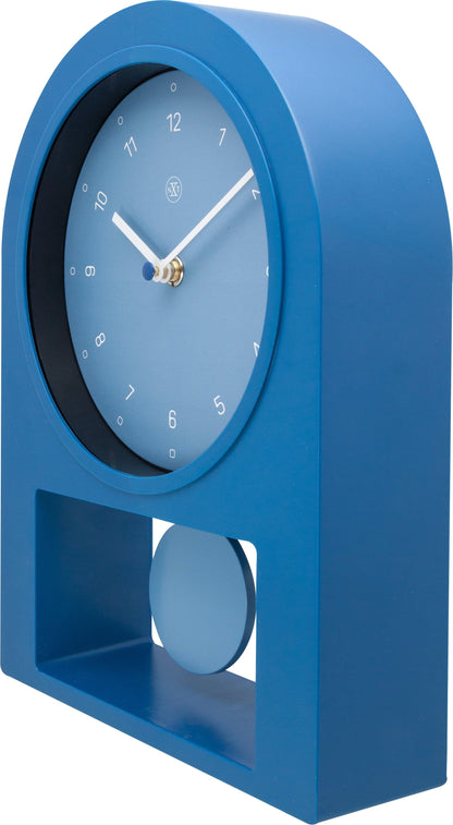 NeXtime Swing Table clock, 30x20 cm plastic table clock with a modern design, shown from the right side.