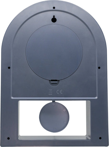 NeXtime Clocks Swing Table clock, 30x20 cm plastic table clock with a modern design, seen from the back.