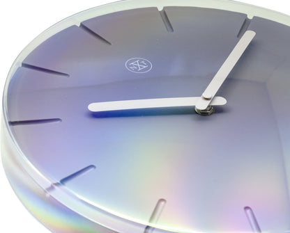 NeXtime Clocks wall clock, 29.5 cm plastic design with a 'Sweet' pattern, featuring colorful, playful clock face details.